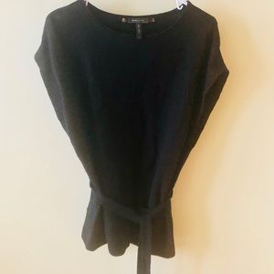 BCBG Maxazria Poncho Shirt w/ tie & pockets